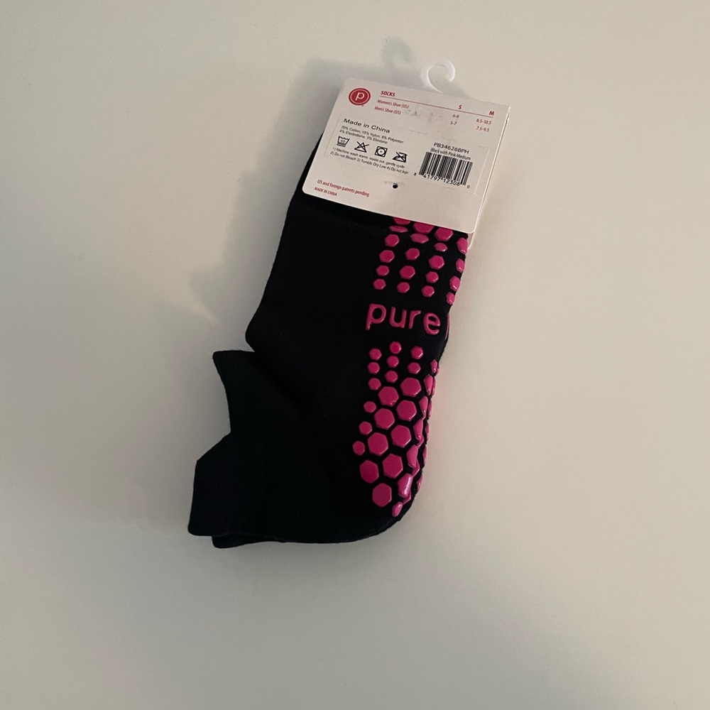 NWT Pure Barre Stick Socks- Size M